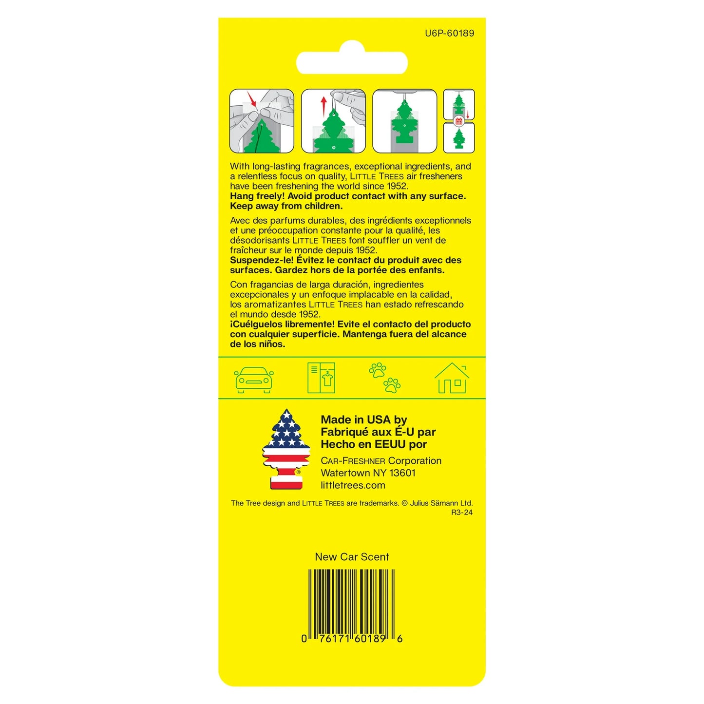 Little Trees Air Freshener New Car Scent Fragrance 6-Pack