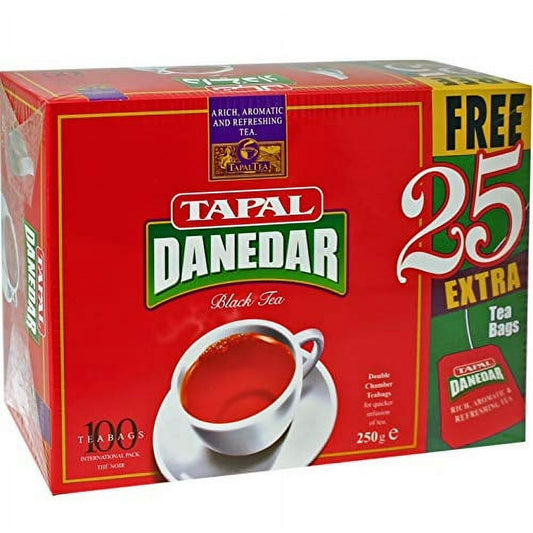 tapal danedar tea bags : special pack : 125 tea bags (100 tea bags+ 25 extra tea bags) 250 g