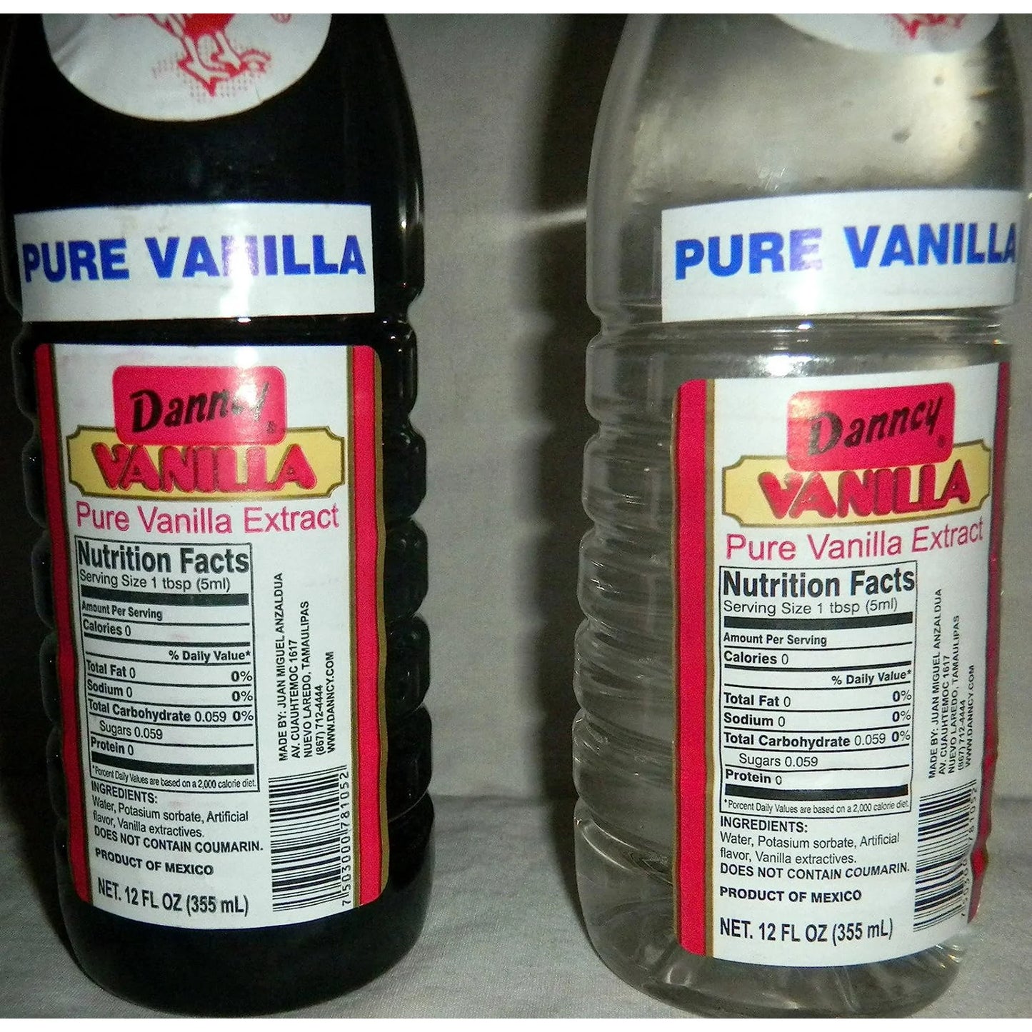 Danncy Clear & Dark Pure Mexican Vanilla Extract 2x 12 Oz each