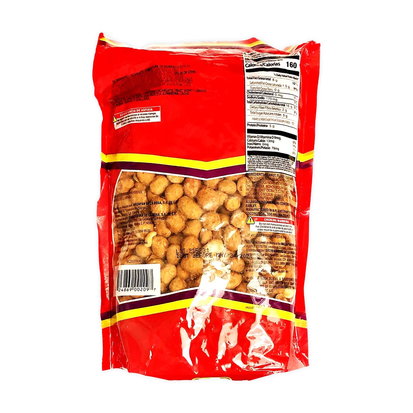 De La Rosa Japanese-Style Nishiyama Cocktail Peanuts, 2 lb Resealable Bag