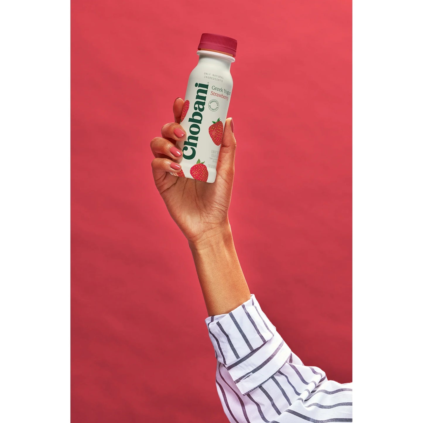 Chobani Low-Fat Greek Yogurt Drink Strawberry 7 fl oz Bottle
