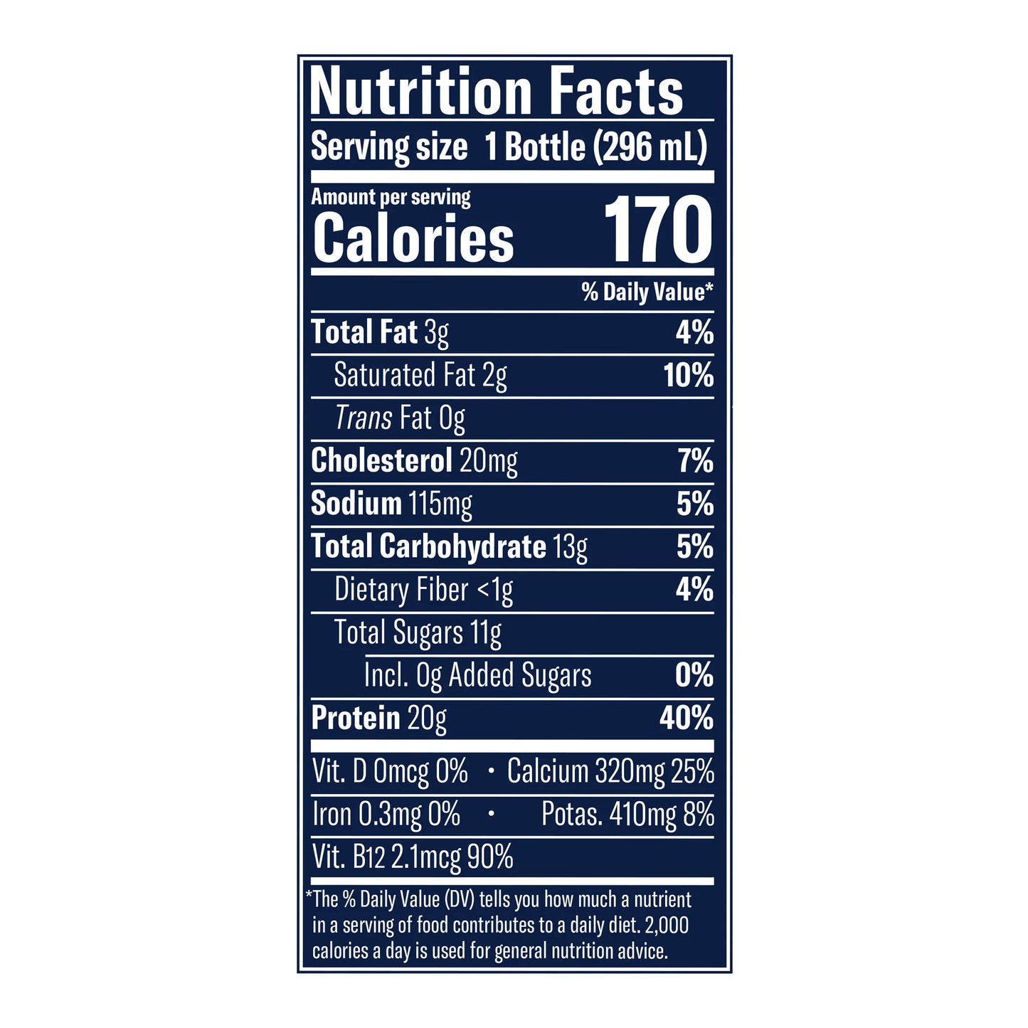 Chobani 20G Protein Low-Fat Greek Yogurt Drink Vanilla 10 fl oz Bottle