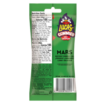 Lucas Spicy Gummies Watermelon KEF28 Flavored 12 pack, 29.6OZ