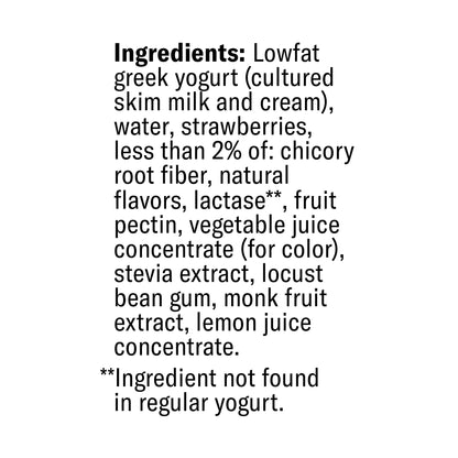 Chobani 20G Protein Low-Fat Greek Yogurt Drink Strawberries & Cream 10 fl oz Bottle