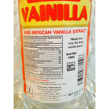 Danncy Clear Pure Mexican Vanilla Extract 3x 33.8 Fl oz
